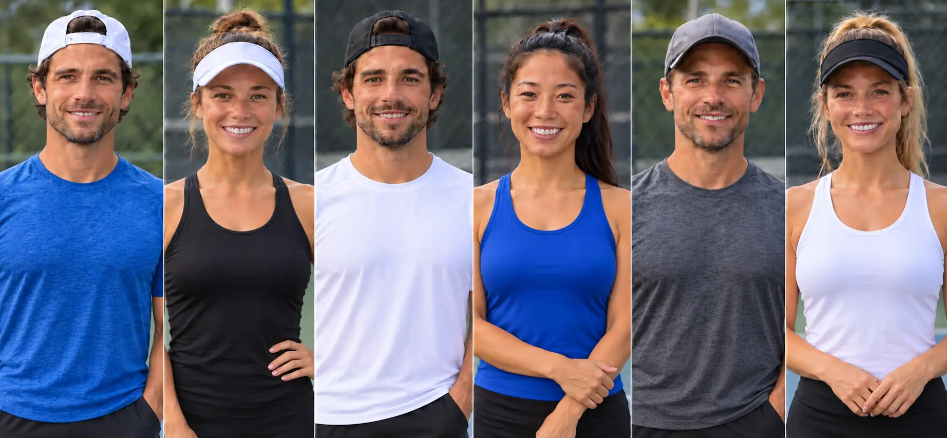Two pickleball players competing in a singles Challenge match